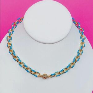 Gold & Blue Magnetic Choker